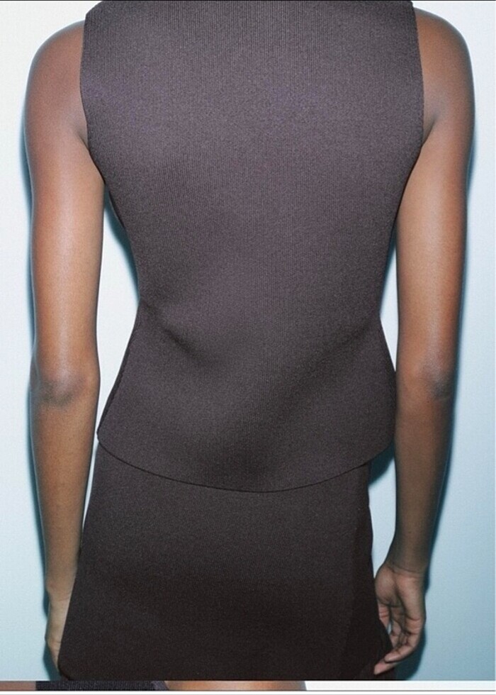 Siyah triko yelek - Görsel 4