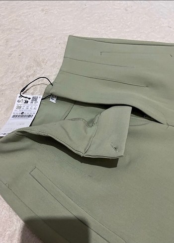 Kadın Kemerli Midi Kumaş Pantolon - Görsel 2