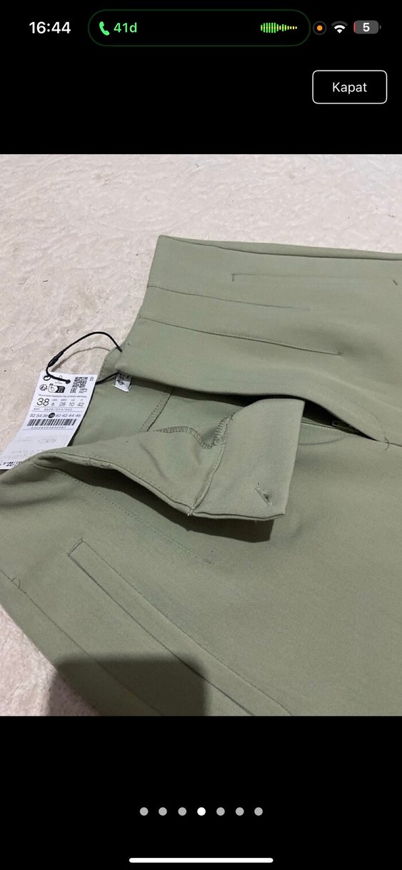 Kadın Kemerli Midi Kumaş Pantolon - Görsel 2