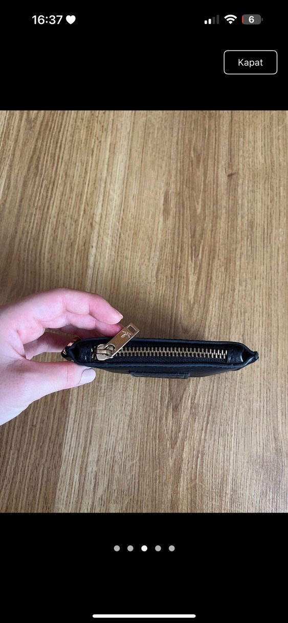 Fermuarlı Siyah Deri Kadın Cüzdan - Görsel 3