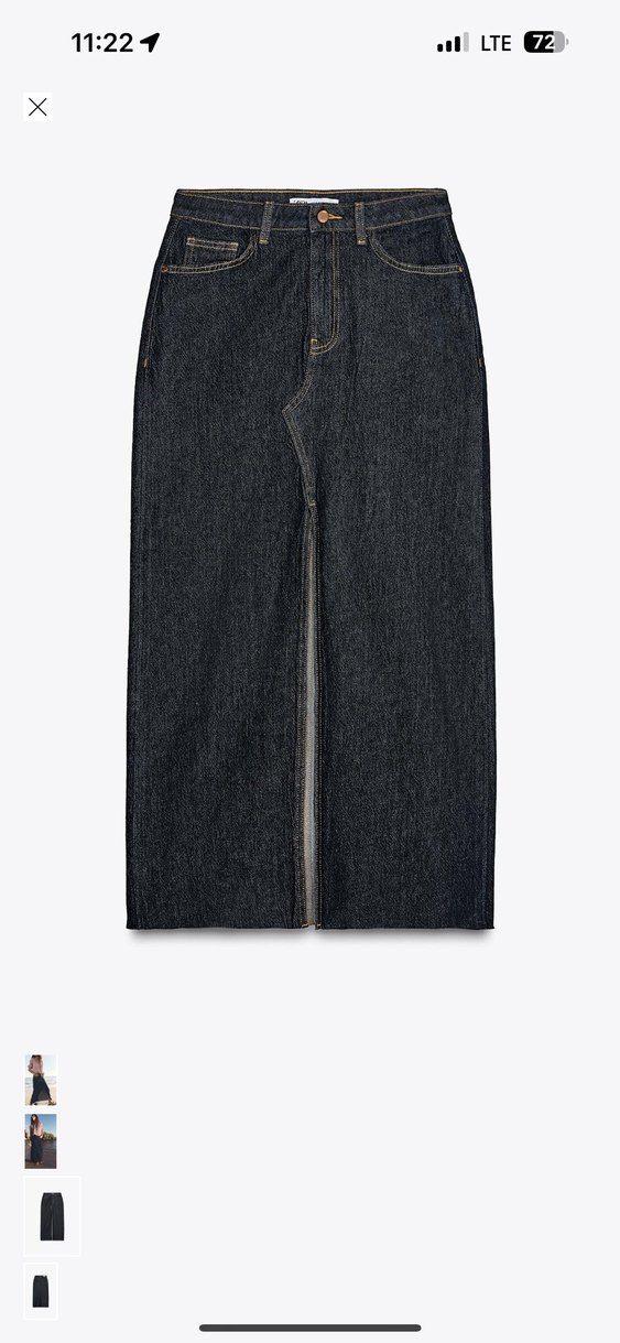 Yüksek Bel Cep Detaylı Kadın Uzun Etek - Görsel 3