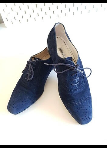 Manolo Blahnik Süet oxford ayakkabı-37 Numara