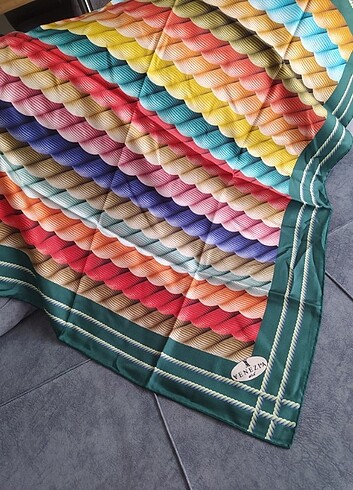 Venezia twill ipek eşarp  - Görsel 3