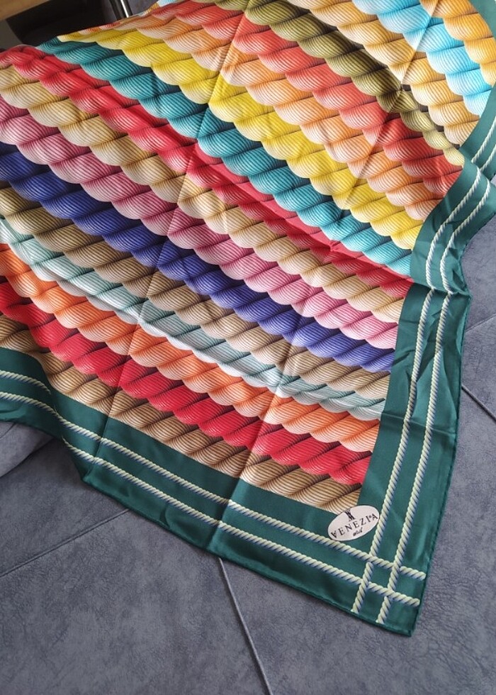 Venezia twill ipek eşarp  - Görsel 3