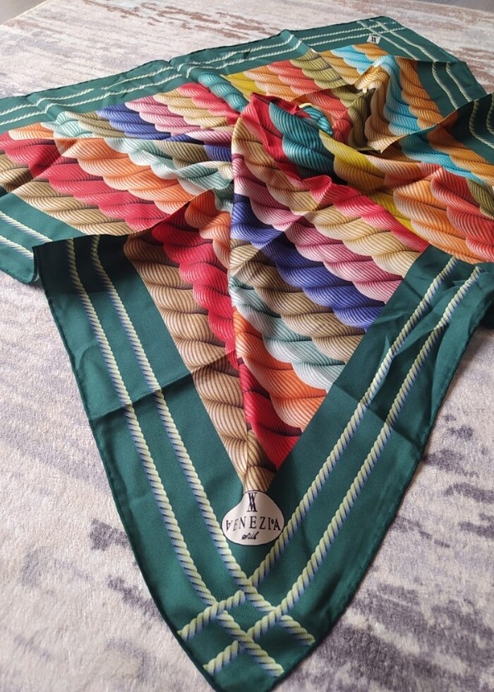 Venezia twill ipek eşarp  - Görsel 4