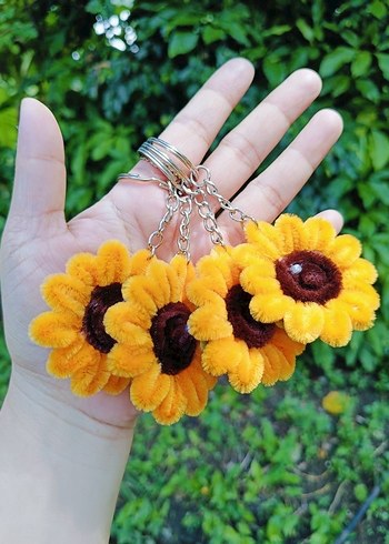 Mor Boncuklu Peluş Anahtarlık - Görsel 3