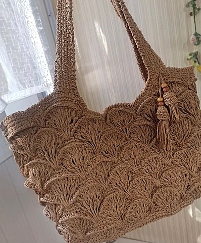 Zara Kağıt örgü çanta hasır