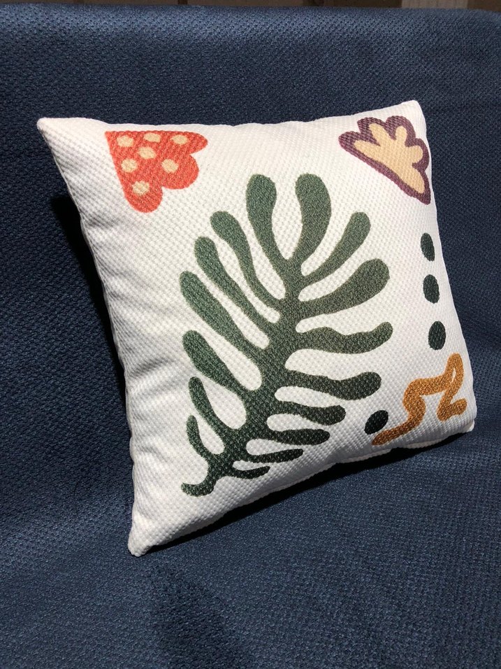 Nakışlı Renkli Modern Dekoratif Yastık - Görsel 2