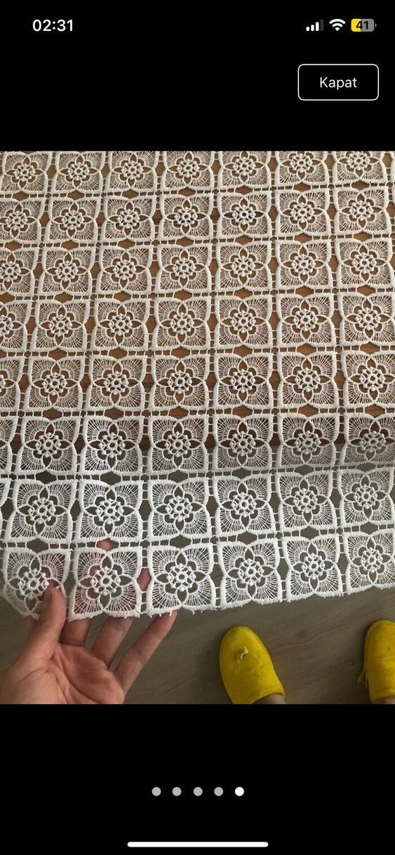 Güpğe Dantel Masa Örtüsü Seti - Görsel 2