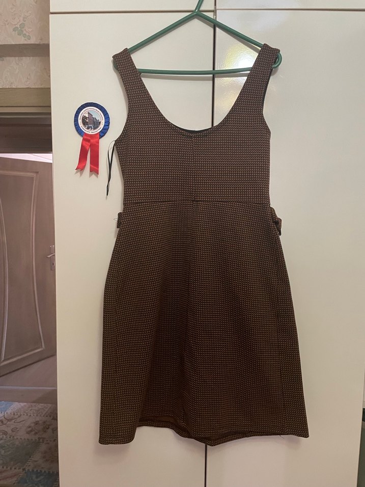 Ekoseli elbise - Görsel 3