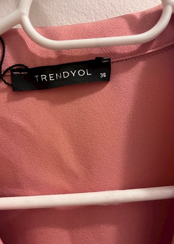 Pudra Pembe Notch Yaka elibse - Görsel 5