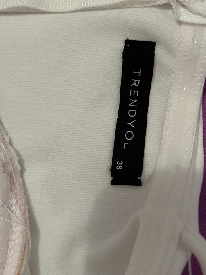 Beyaz Pilili Straplez Midi Bustiyer - Görsel 3