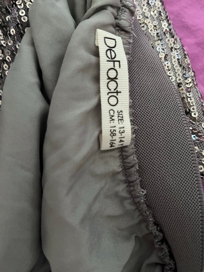 Gri Pilili Uzun Kadın Etek - Görsel 2