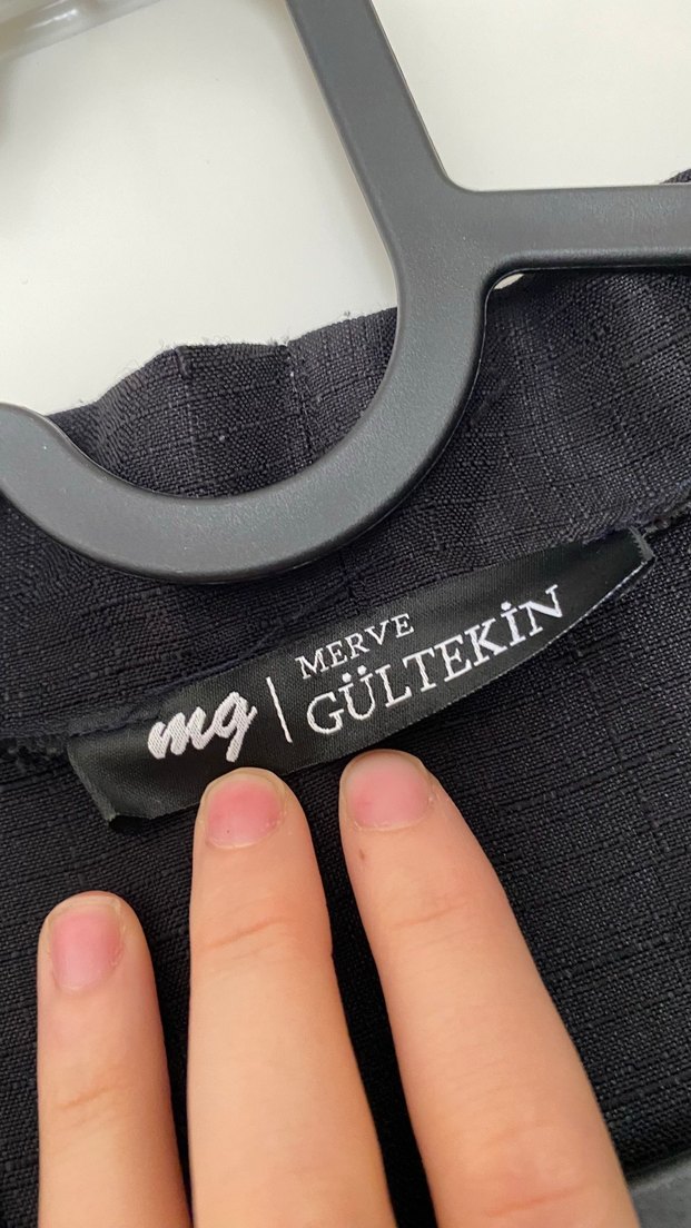 Uzun Siyah Kadın Kimono - Görsel 3