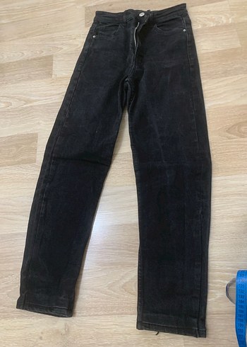 Siyah Kadın Normal Boy Denim Pantolon