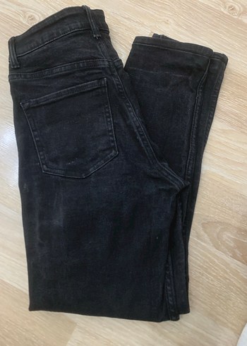Bershka Siyah Kadın Normal Boy Denim Pantolon
