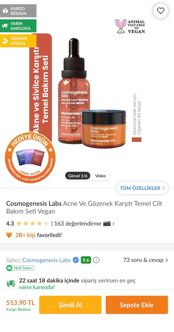 Cosmogenesis Labs Niacinamide cilt bakım  seti - Görsel 4