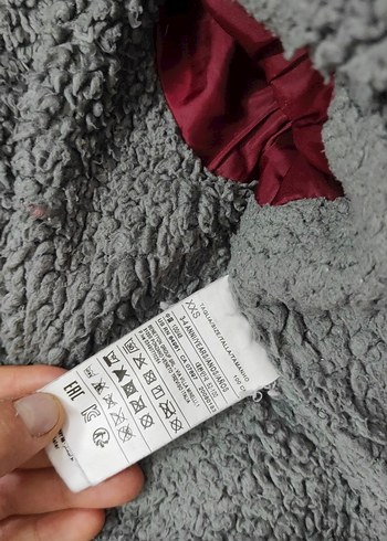 Kız Çocuk Bordo Kapüşonlu Kışlık Mont - Görsel 3