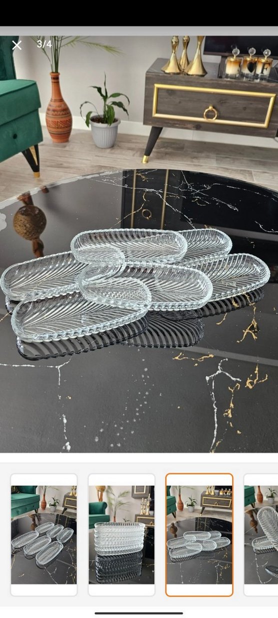 Modern Klasik Yılan Derisi Desenli Siyah Tabak Seti - Görsel 3