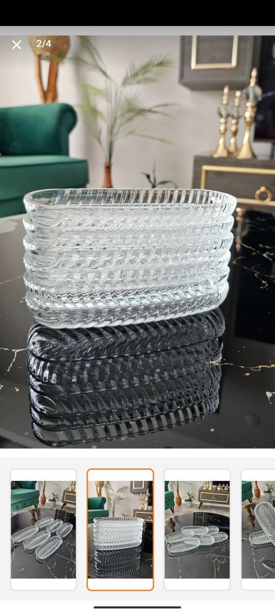 Modern Klasik Yılan Derisi Desenli Siyah Tabak Seti - Görsel 2