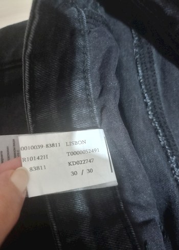 Mavi Siyah Erkek Lisbon Jean Pantolon - Görsel 7