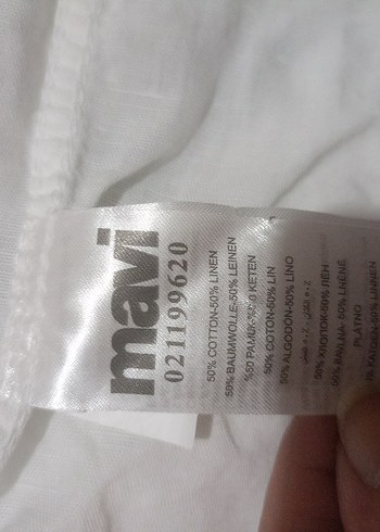 Düğmeli Beyaz Keten Erkek Gömlek - Görsel 5