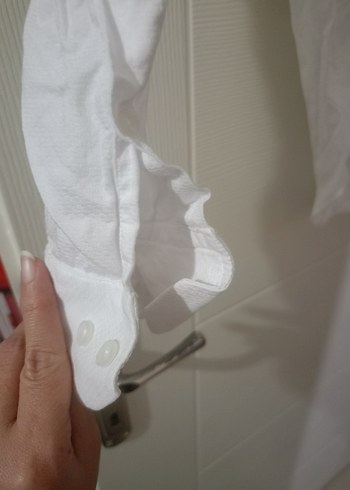 Düğmeli Regular Fit Beyaz Erkek Gömlek - Görsel 5