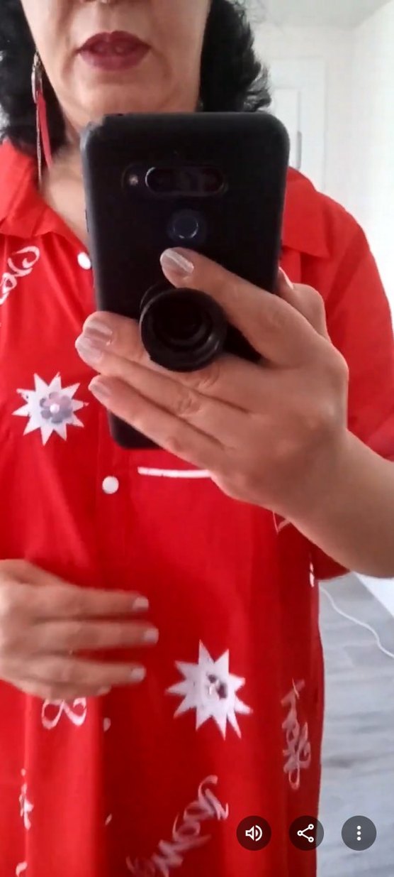 kırmızı gömlek elbise - Görsel 4