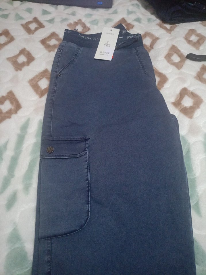 Mavi Kemerli Kadın Boyfriend Pantolon - Görsel 4