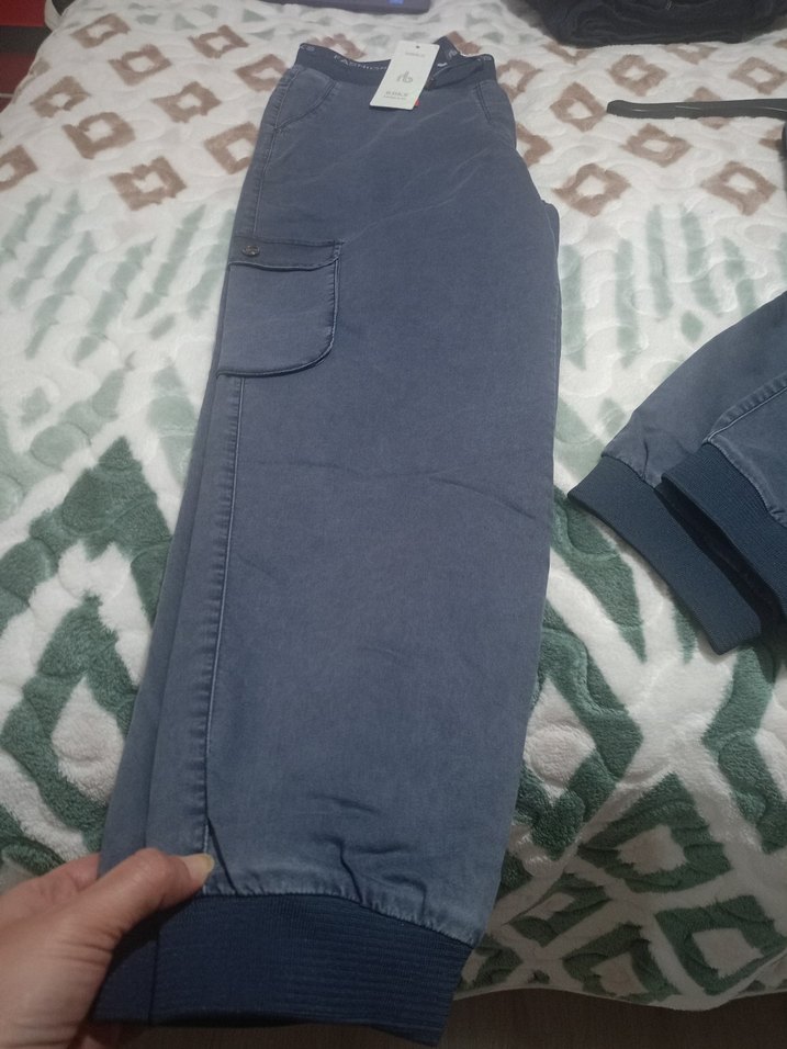 Mavi Kemerli Kadın Boyfriend Pantolon - Görsel 5