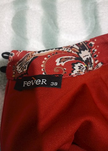 Desenli Bordo Elbise - Görsel 6