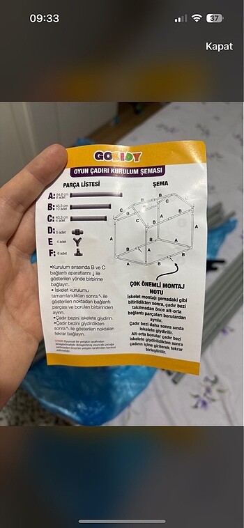 Beden Oyun çadırı