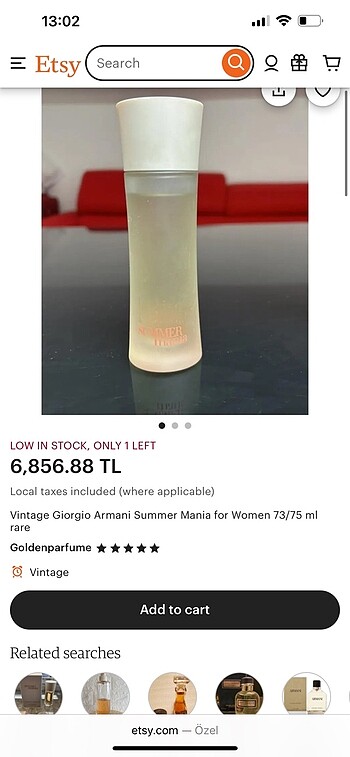  Beden Armani Mania Summer Vintage