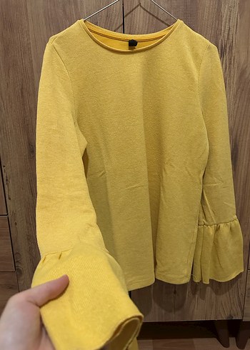Sarı Uzun Kollu Defacto Triko Kazak - Görsel 3