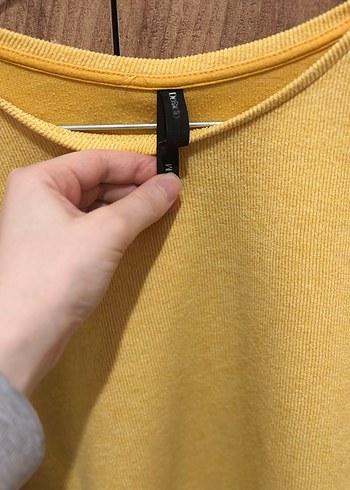 Sarı Uzun Kollu Defacto Triko Kazak - Görsel 2