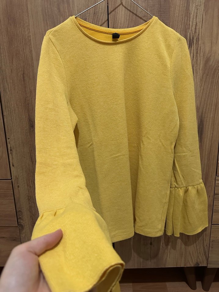 Sarı Uzun Kollu Defacto Triko Kazak - Görsel 3