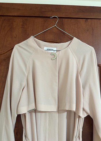 Pudra Düğmeli Uzun Armine Abaya - Görsel 4