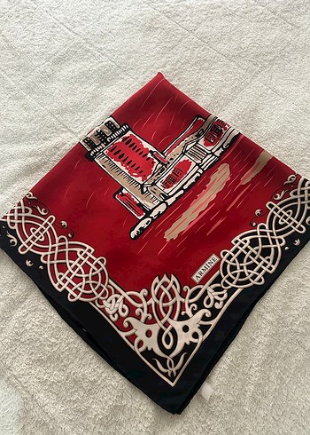 Kırmızı Armine Kadın Eşarp - Görsel 3