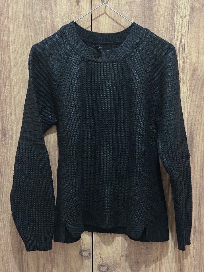 Siyah Kadın Defacto Örgü Kazak - Görsel 2