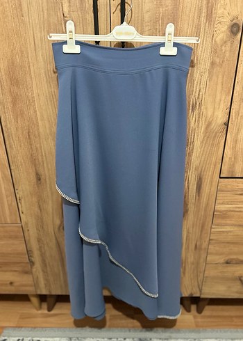 Drapeli Uzun Kadın Etek - Görsel 4