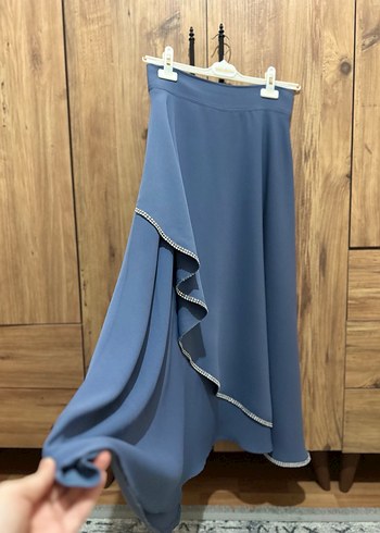 Drapeli Uzun Kadın Etek - Görsel 2