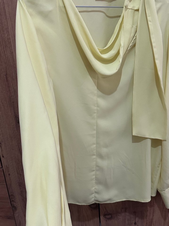 Sarı Drapeli ADL Kadın Bluz - Görsel 2