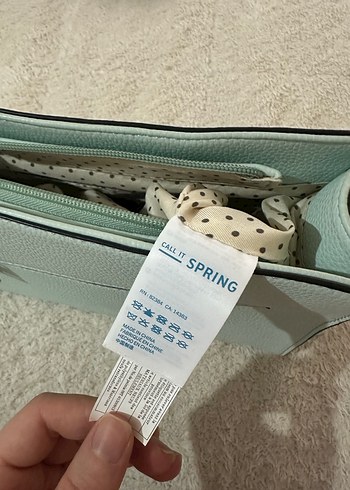 Zincir Detaylı Mint Deri Kadın Çanta - Görsel 5