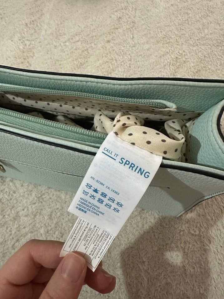 Zincir Detaylı Mint Deri Kadın Çanta - Görsel 5