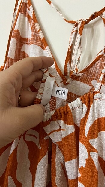 50 Beden H&M Yazlık Turuncu Elbise