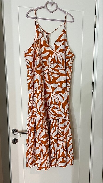 H&M Yazlık Turuncu Elbise
