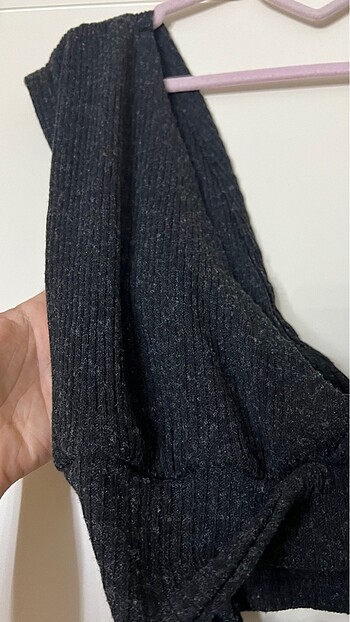 xl Beden gri Renk Crop bluz