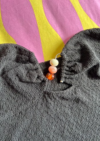 H&M boncuk detaylı büstiyer bluz - Görsel 2