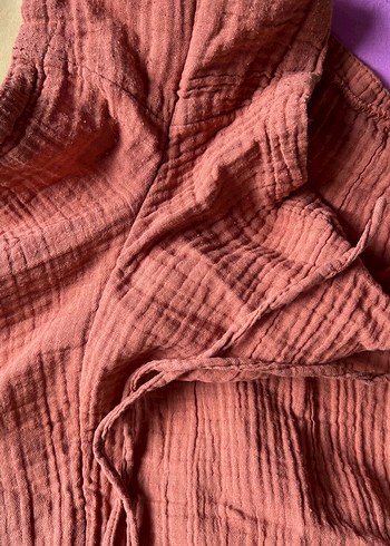 H&M büyük beden keten müslin şort - Görsel 2