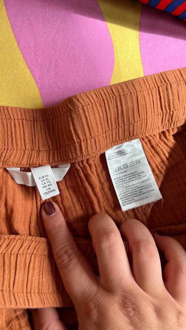 H&M büyük beden keten müslin şort - Görsel 3